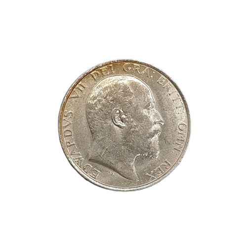 925 - Edward VII (1901 - 1910) A silver shilling coin, 1906.