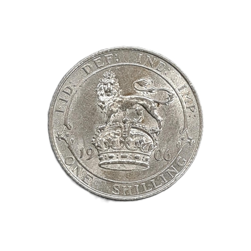 925 - Edward VII (1901 - 1910) A silver shilling coin, 1906.