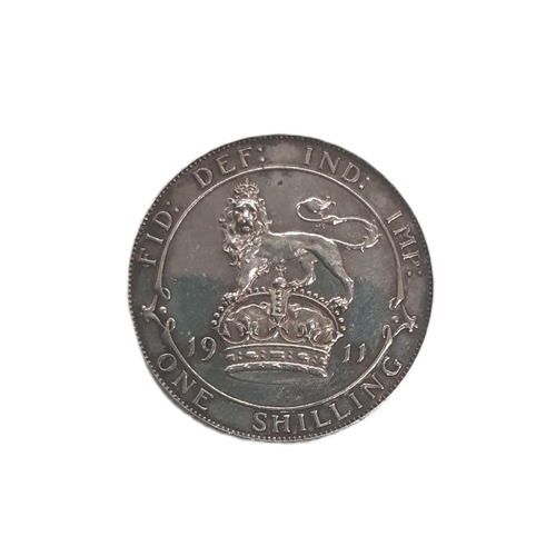 935 - George V (1910 - 1936) A silver proof shilling coin, 1911.