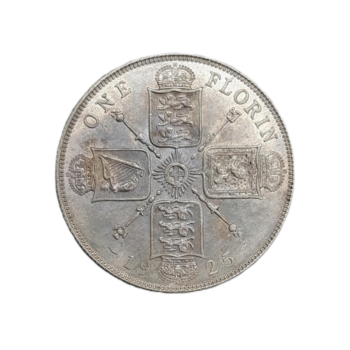 939 - George V (1910 - 1936) A silver florin coin, 1925, (scarce).