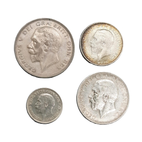 942 - Edward VII (1901 - 1910) Four silver coins, half crown, florin, shilling and 6d, 1930 (4)