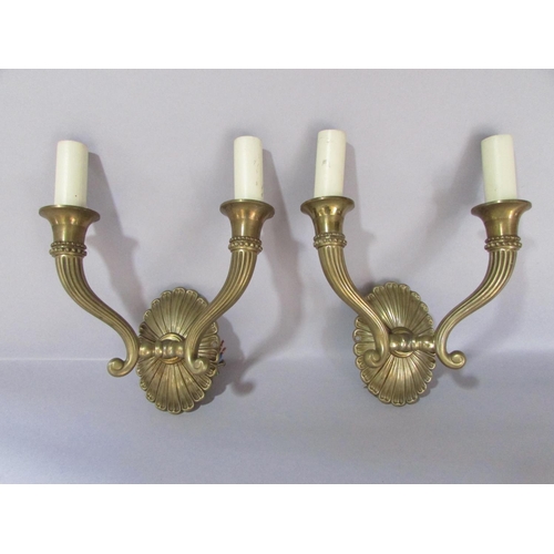 513 - Six chromium plated Art Deco style wall lights with spherical star cut glass light shades and a pair... 