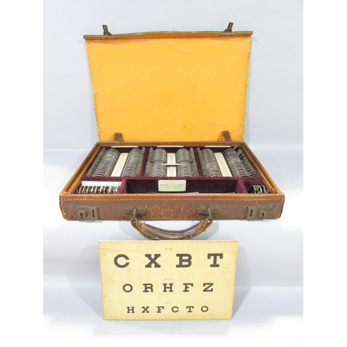 571 - An early 20th century American Optical Company Optometrist’s Oculist’s Test Case, near complete, in ... 