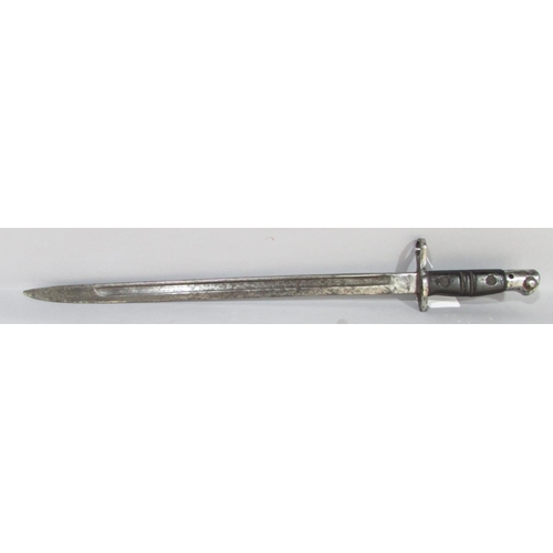 582 - An American  US Army WWI pattern bayonet made by Remington, blade 42.5cm, 55cm over all.