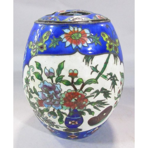 535 - A limited edition of 300 St Jame’s House Co, Chinese Enamel Tea Caddy, with a card of authenticity, ... 