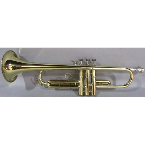 591 - A brass B & S Sonara E Flat Tenor Horn in a hard case, together with an Amati Kraslice ATR 201 B Fla... 