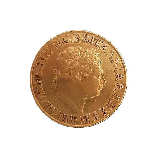 870A - George III (1760 - 1820) A gold full sovereign coin, 1817.