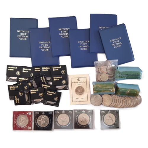 986 - A collection of 20th century British coinage to include Winston Churchill and other commemorative cr... 