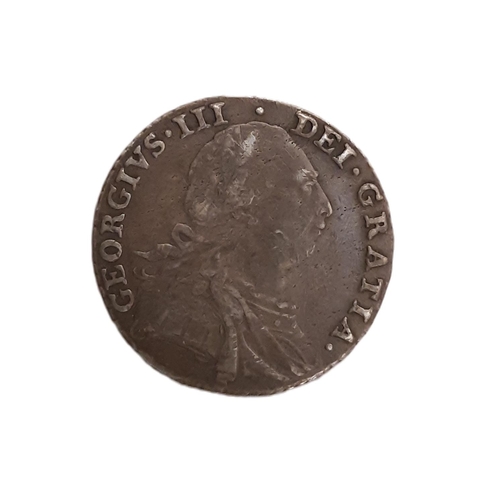 988 - A mixed collection of 18th century and later coinage to include a George III silver 6db coin, 1787, ... 