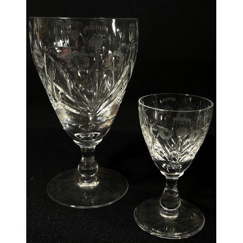 149 - A group of Edinburgh crystal drinking glasses and decanter.