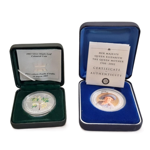 973 - 2003 Canadian Silver Maple 1oz RM £5 2012 Return to Athens, 1982 Falklands silver crown, 2 x 2025 Ch... 