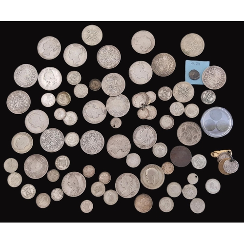 962 - Mixed British silver coinage, Victoria (1837 – 1901) and later to include half crowns, 6d coins etc ... 