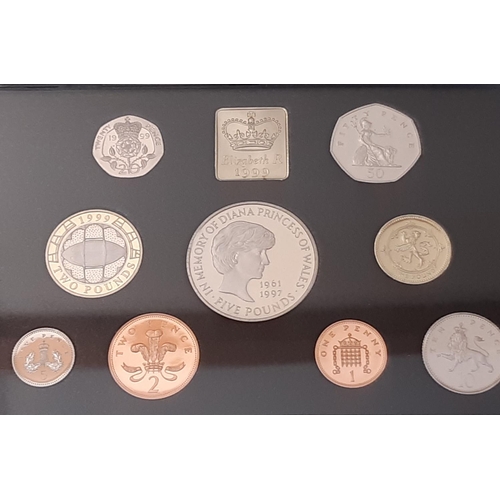 965 - Royal Mint, cased annual proof coin sets, years 1989, 90, 91, 93, 94, 95, 98, 99 (8)