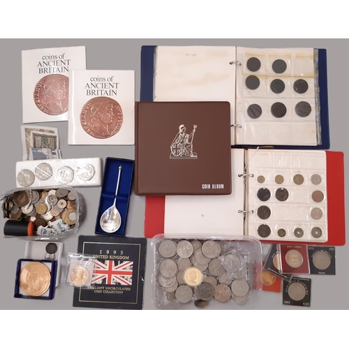 952 - Mixed British and worldwide coinage to include mixed commemorative crowns, replica sets of coins of ... 