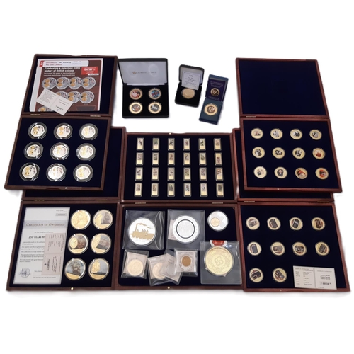 959 - A large and varied collection of collectable commemorative proof coins, to include a cased set of ’5... 