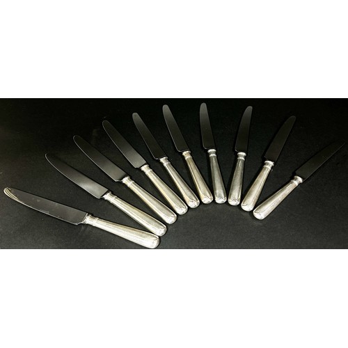 217 - Georgian and Victoria silver fiddle pattern flatware to include 18 main forks, 36 side forks, 18 des... 