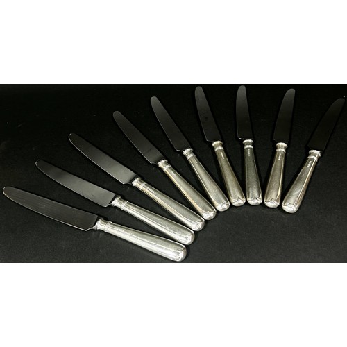 217 - Georgian and Victoria silver fiddle pattern flatware to include 18 main forks, 36 side forks, 18 des... 