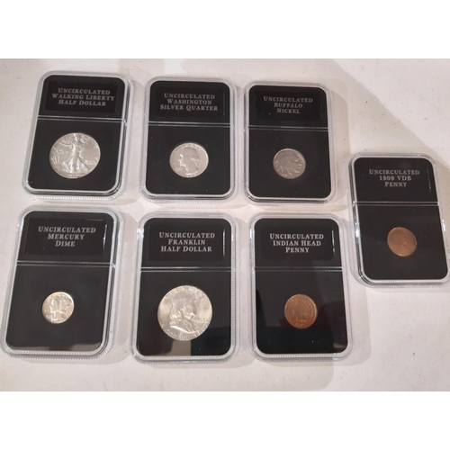 961 - Collectable American and other coins to include a Danbury Mint ‘Uncirculated Classic American Coins’... 