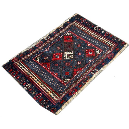 1788A - Three small old Persian mats all approximately 40 x 50 cm