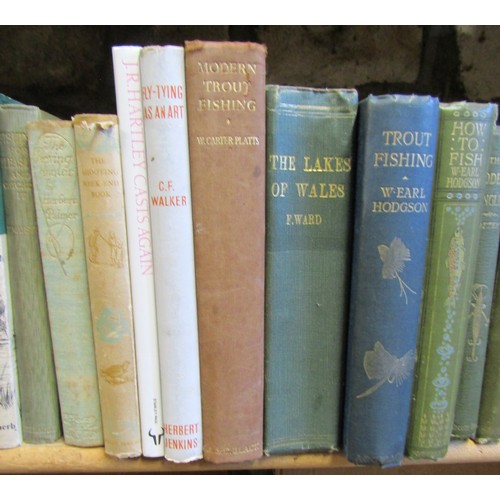 712 - An extensive library of books associated with the pursuit of fishing (60+) many late 19th & early 20... 