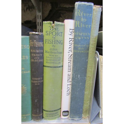 712 - An extensive library of books associated with the pursuit of fishing (60+) many late 19th & early 20... 