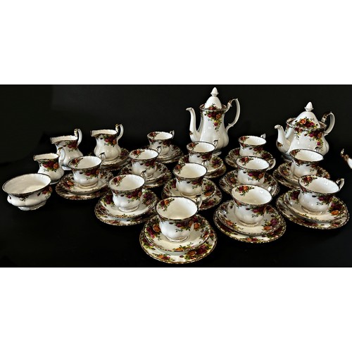 12 - A large collection of Royal Albert Old Country Roses pattern tea, coffee and dinner wares comprising... 