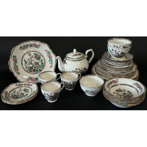 17 - A quantity of India Tree pattern tea/coffee and dinner wares to include teapots, plates, bowls, etc,... 