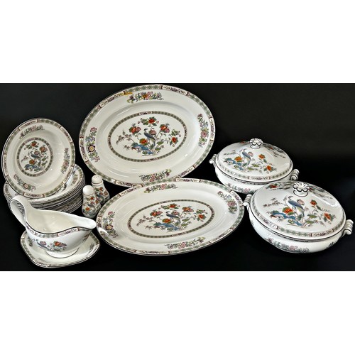 1 - A large quantity of Wedgwood 'Kutani Crane' porcelain dinner, tea, coffee comprising twelve dinner p... 