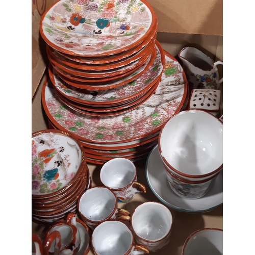 116 - An extensive collection of late 19th century/ early 20th century Japanese porcelain tea wares, teapo... 