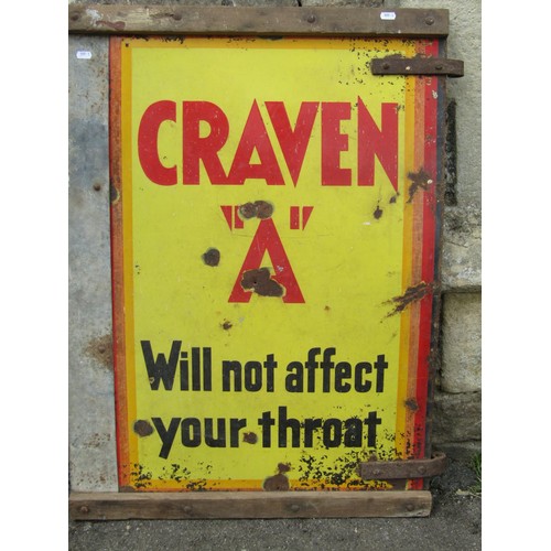 1298 - A vintage rectangular enamel sign  advertising Craven 