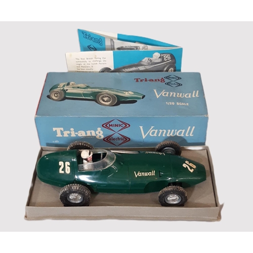 849 - 1:20 scale Vanwall model car Mo12 circa 1962 by Triang/ Minic Models in British Racing Green with dr... 