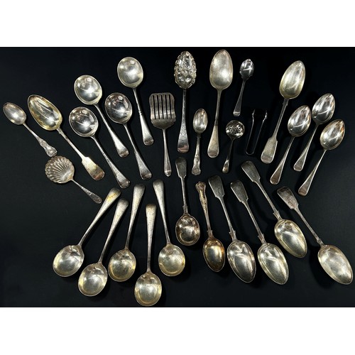 166 - A large and wide ranging collection of silver plated flatware and cutlery, 19th century and later to... 