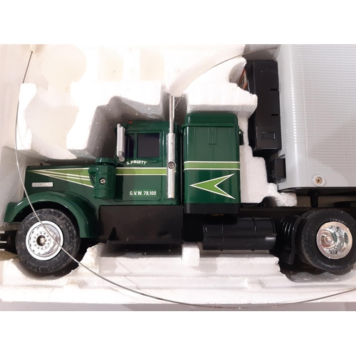 874 - Vintage 1:30 sale model Hapag-Lloyd lorry 'Speeder Super Radio Controlled Tractor And Trailer', boxe... 