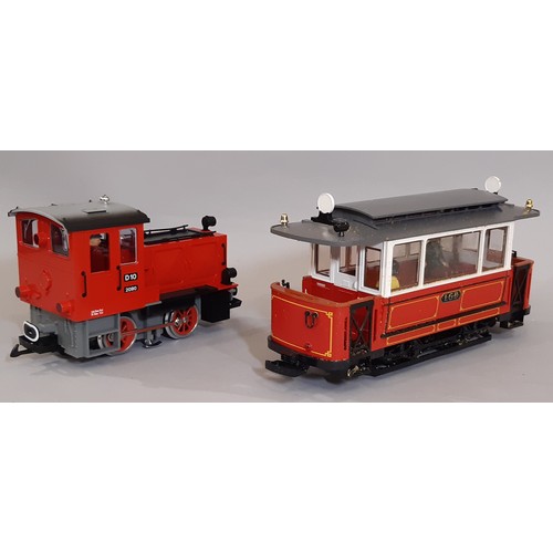 877 - Two LGB (Lehmann Gross Bahn) G scale model street cars numbers 2090 and 3600 in original boxes (2)