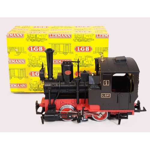 886 - LGB (Lehmann Gross Bahn) 0-4-0 G gauge locomotive 2010 in black and red livery in 2020 box