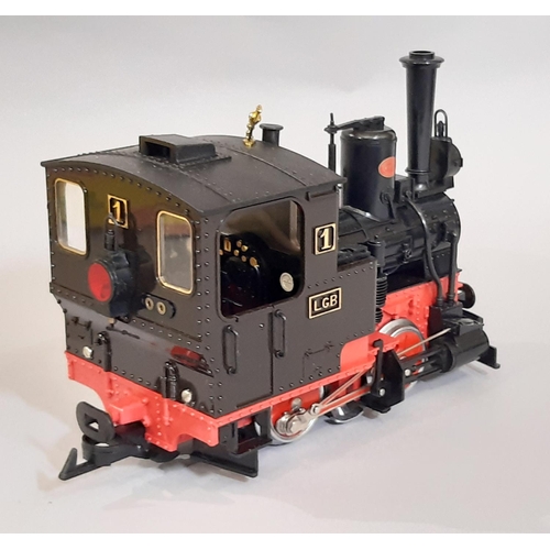 886 - LGB (Lehmann Gross Bahn) 0-4-0 G gauge locomotive 2010 in black and red livery in 2020 box