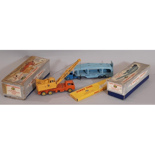 898 - 5 boxed Dinky toys 1950's-60's comprising 982 Pullman Car Transporter, 752 Goods Crane, 564 Elevator... 