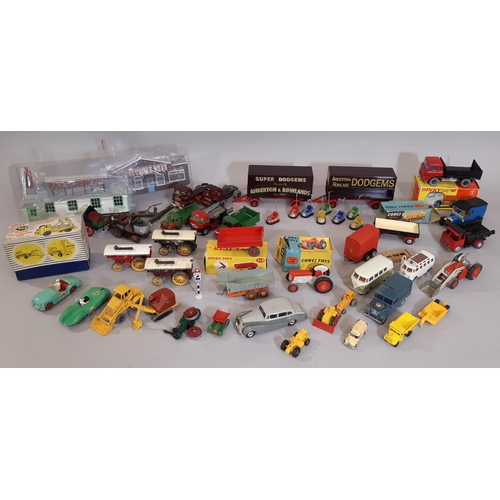 899 - A mixed collection of vintage model vehicles including boxed Corgi 50 Massey Ferguson Tractor and  D... 