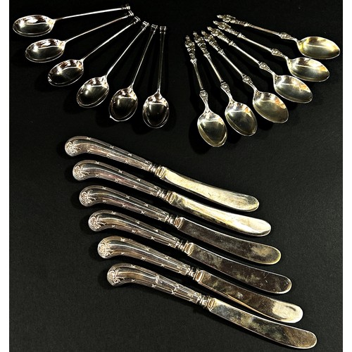 214 - A set of apostle spoons hallmark, Birmingham 1905, set of coffee spoons, hallmark Sheffield 1931, Se... 