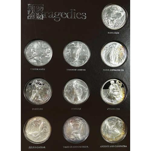 232 - The Shakespeare Medals Limited Edition, 38 silver medals commemorating 38 plays issued by the RSC, A... 