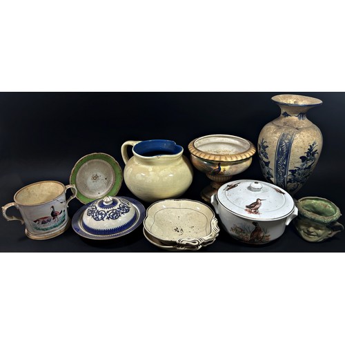 88 - A large mixed collection of country house porcelain and ceramics to include 18th century and later p... 