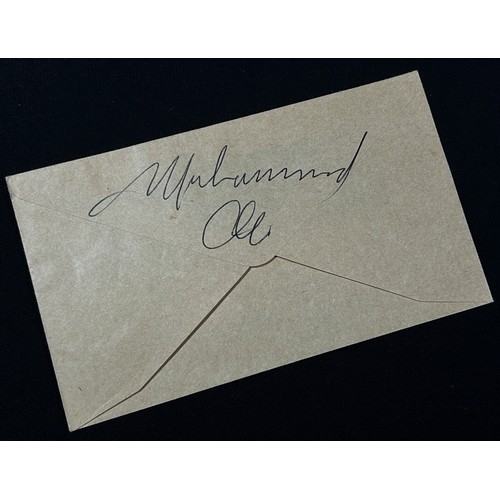 395 - Muhammad Ali Autograph (Cassius Clay) collected at the Cumberland Hotel London, 24th July 1966, sign... 