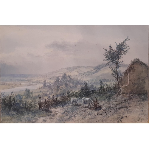 1963 - Alfred Dawson (1843-c.1922) - 'The Valley of the Medway' (1870), signed below and titled verso, 16 x... 