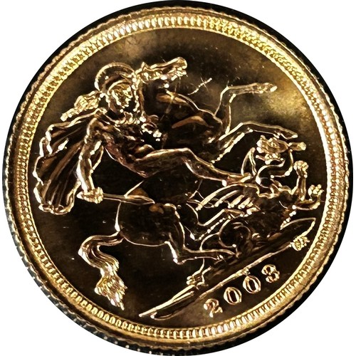 394 - Elizabeth II, a gold half sovereign coin, 2003.