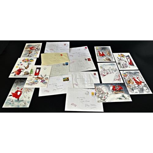 396 - Ronald William Fordham Searle (1920 - 2011) a group of nine Christmas greetings card’s designed by t... 