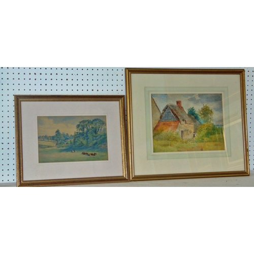 1976 - Two Victorian watercolours by different artists, to include: J. Lennox Browne (fl.1868-1902) - Pasto... 