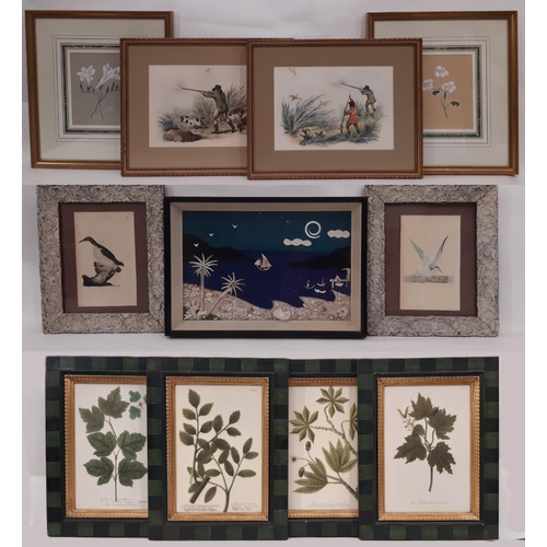 1922 - A group of eleven framed prints and artworks, to include: Martha Ann Hodgson - 'Hurricane Gap', mixe... 