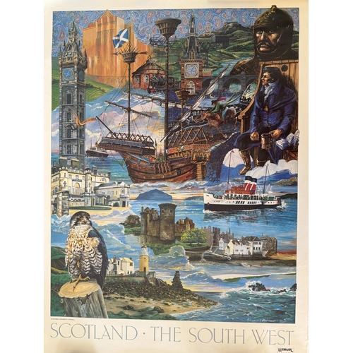 1989 - After Edmund H. Chisnall - Four posters of Scotland c1980, to include: 'The North East', 'The North ... 