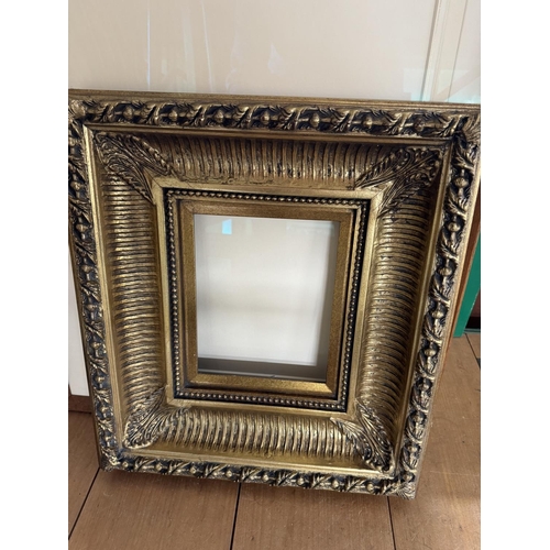 1998 - A group of seven frames, to include a molded gilt frame (no glazing) 53 x 47 cm, with six modern fra... 