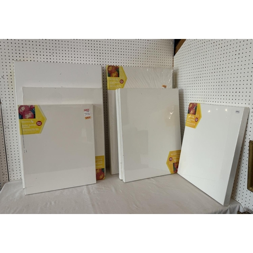 2002 - Nine Reeves Artist Gallery Canvases, deep edge, medium grain 100% cotton, acrylic double primed, siz... 